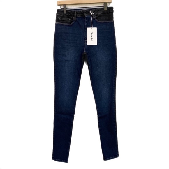 Women’s FRAME Denim Le One Skinny Mid Rise Jeans Size 1 (23-28, US 00-6) - Picture 2 of 14
